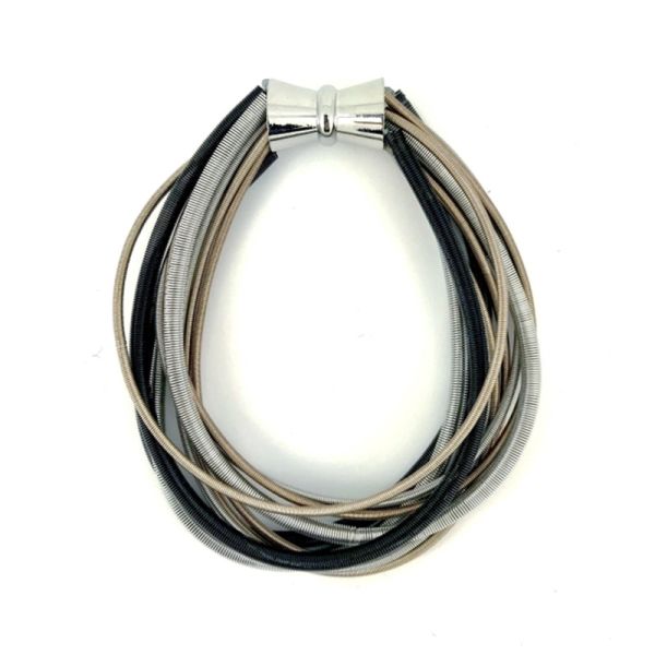 Multi-Colored Piano Wire Bracelet