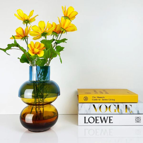 Bubble Blue & Yellow Vase