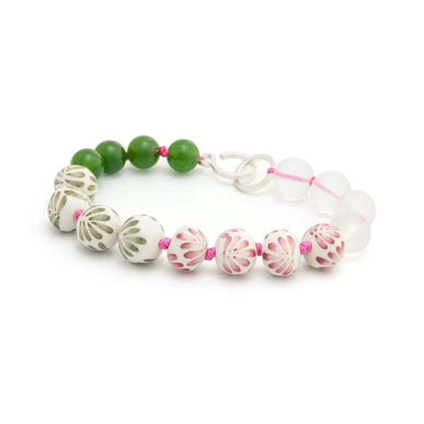 Pi Project Ceramic and Crystal Bracelet