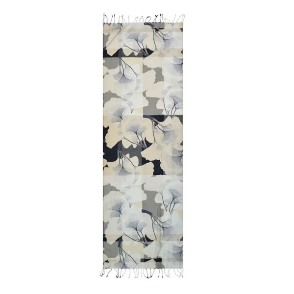 Alaia Handwoven Silk Scarf - Black & White