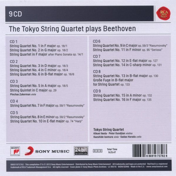 The Tokyo String Quartet Plays Beethoven